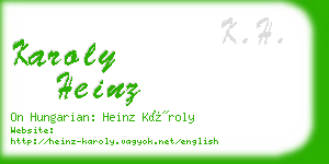 karoly heinz business card